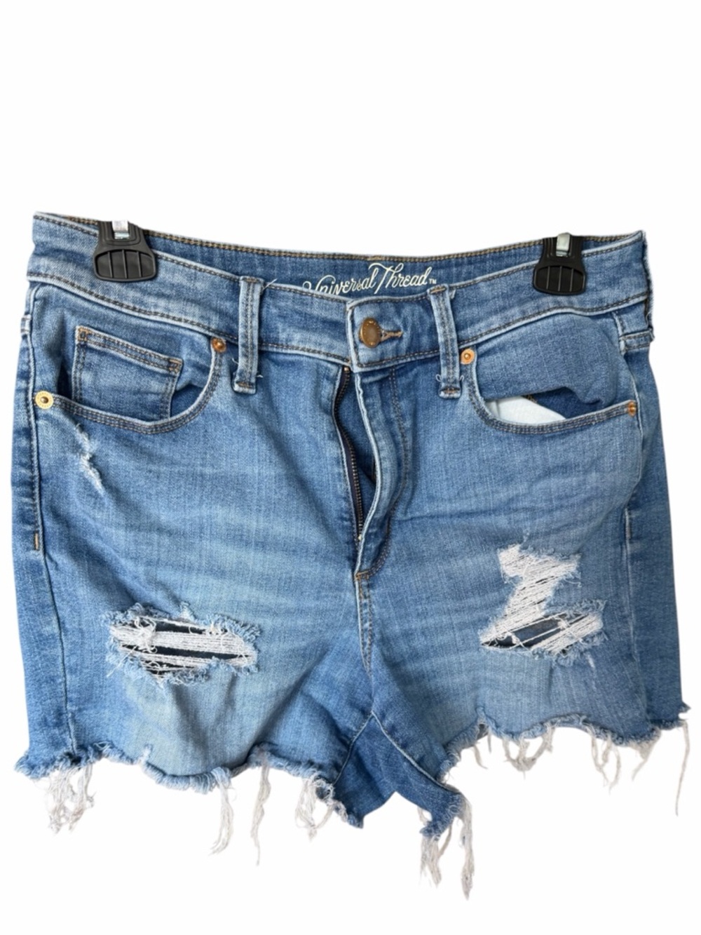 Universal Thread Light Blue Distressed Ripped Jean Shorts